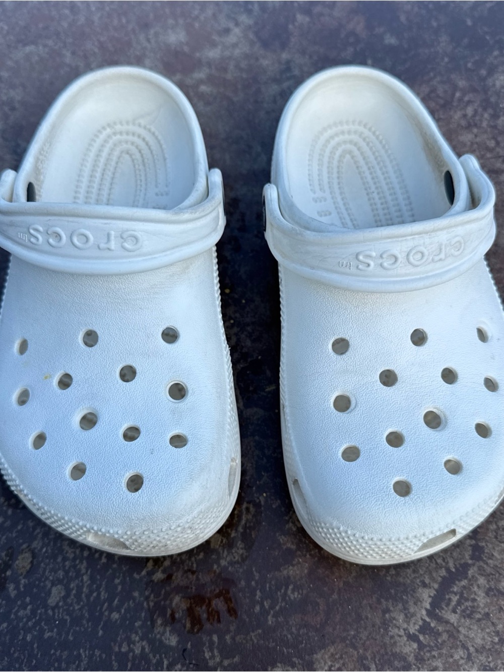 CROCS Kids White Classic Clog Sandals W4 M2